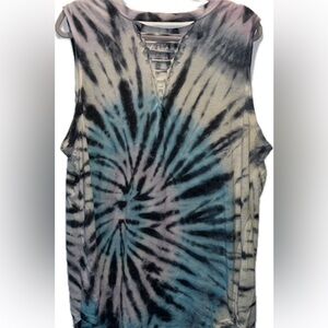 Gold Rush Women's Plus size 2X Tie Dye Sleeveless Top
